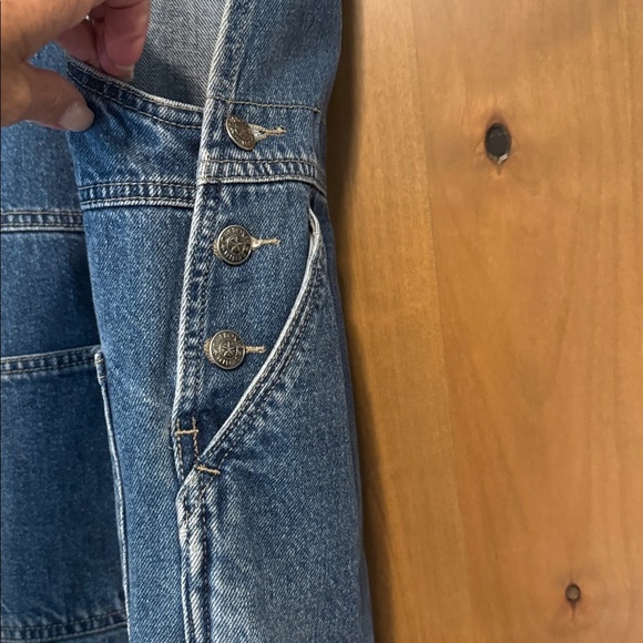 Cherokee Cropped Wide Leg Denim Coveralls Overalls Womens S Carpenter Country - Picture 7 of 16